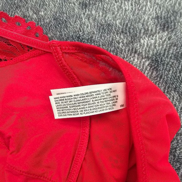 B Temptd by wacoal Nighty womens size small red one piece Lace pull on g string - Picture 7 of 12